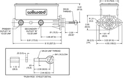 Aluminum Tandem Master for Classic Mustang